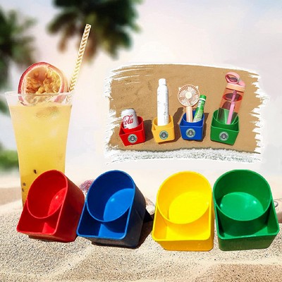 Collapsible Beach Phone Holder Beverage Holder