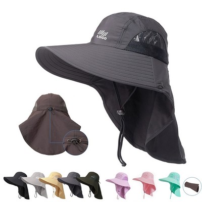 Sun Hat With Neck Flap