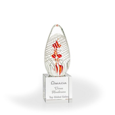 Ada Art Glass Award - Clear Cube