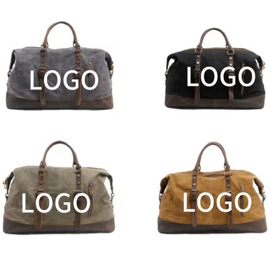 Waterproof waxed canvas duffle bag