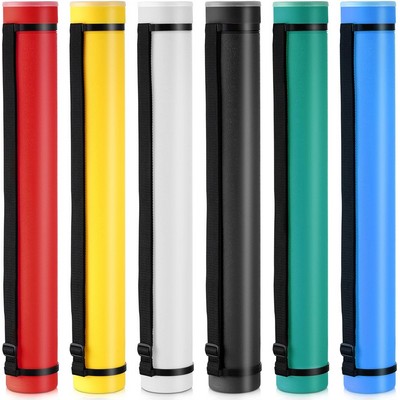 Poster tube extendable Blueprint Holder with Lids, Plastic Poster Storage with Shoulder Straps, Port