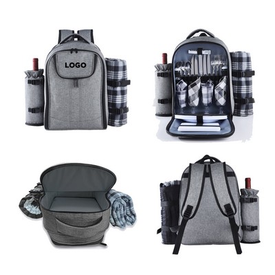 Imported 4-Person Picnic Backpack Set