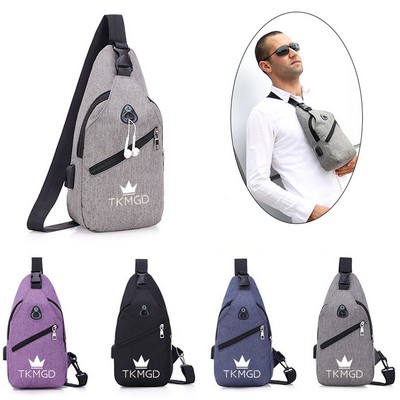 Sling Bag With USB Recharging