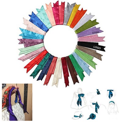 Satin Scarf Belts Solid Color Neckerchief Decoration