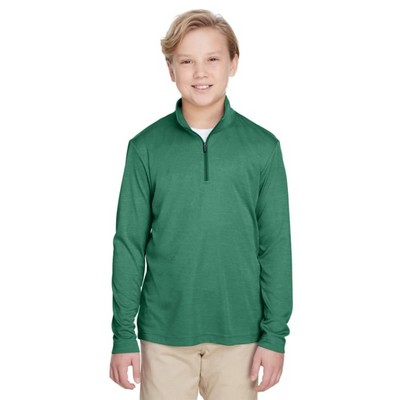 Team 365 Youth Zone Sonic Heather Performance Quarter-Zip