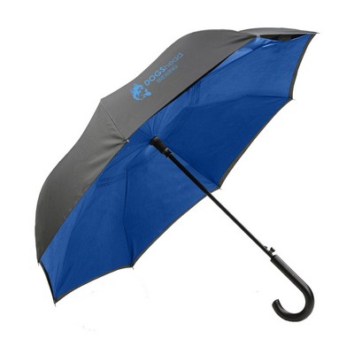 Shed Rain™ UnbelievaBrella® 48" Crook-Handled Auto-Open Reverse Close Stick Umbrella