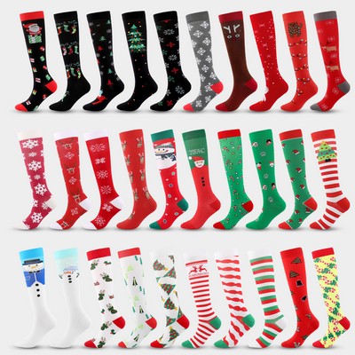 Custom Knitted Knee High Socks Unisex Socks With Full Customization