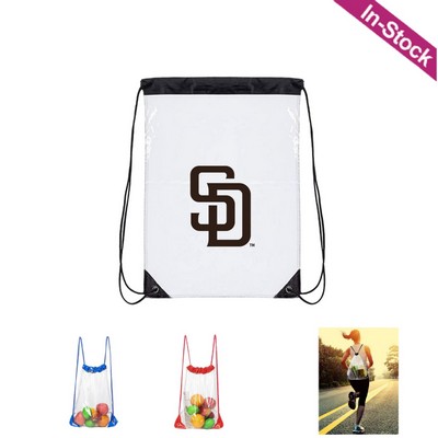 Clear Drawstring Bag