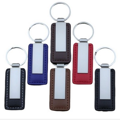 PU Leather Metal Key Tag