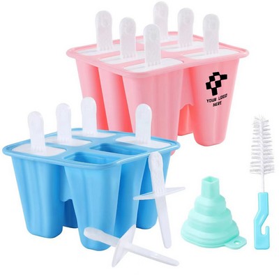 6 Pieces Silicon Ice Cream Mold Kit