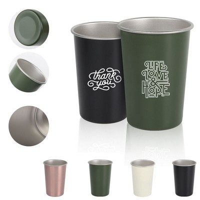 12 Oz Stainless Steel Reusable Stadium Party Beer Cup