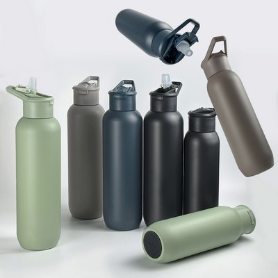 Stainless Steel 21oz Double Layer Vacuum Insulated Bottle with Straw