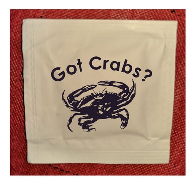 Stock "Got Crabs?" Moist Towelettes (Pack of 50)