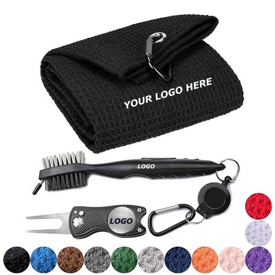 Golf Towel Brush Tool Kit