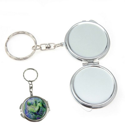 Sublimation Blank Pocket Makeup Mirror Keychains