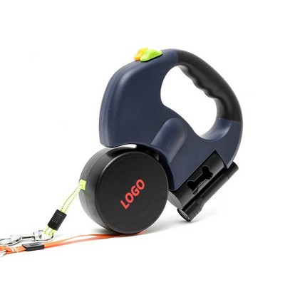 Double-head automatic retractable leash