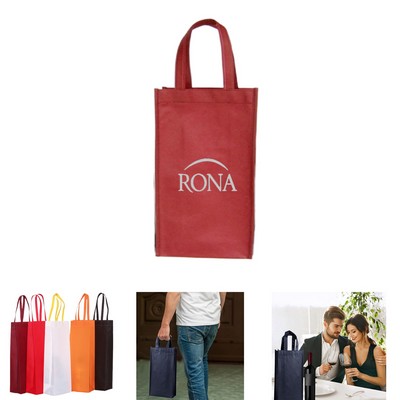 Non-Woven Wine Tote Bag for 2 Wine Bottles