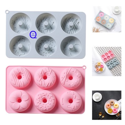 6 Holes Pop Out Silicone Donut Mold