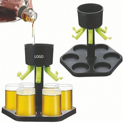 6 Shot Dispenser With 6 Glasses