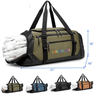 40 Liters Travel Duffle Bag For Men Travel Weekend Overnight Bag With Shoe Compartment Wet Pocket