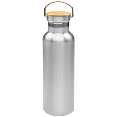 Wood Top Stainless Steel Water Bottles 20 oz