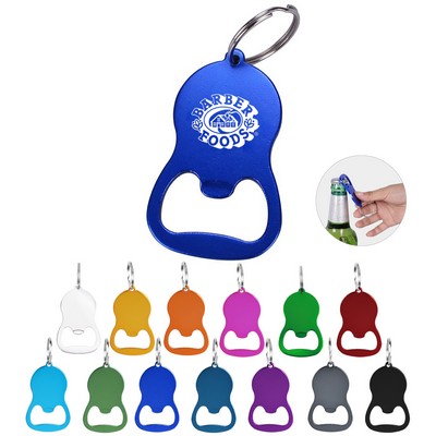 Metal Bottle Opener With Keychain