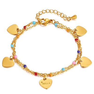 Stainless Steel Dopamine color love bracelet