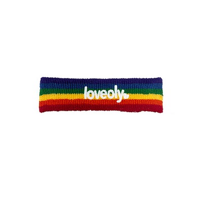 Heavyweight Rainbow Headband w/Full Color Print