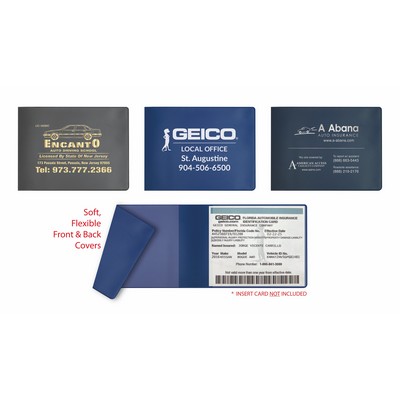 Soft-cover, Foldover Insurance/Registration Card Holder