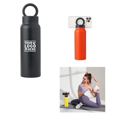 24oz Insulated Water Bottle with Magnetic Phone Holder