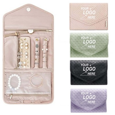 Travel Jewelry Organizer Roll - Portable & Foldable Pouch