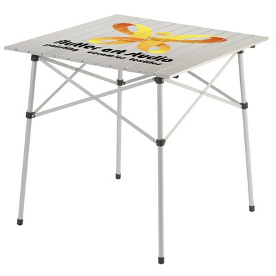 Compact Roll-Top Aluminum Camping Table