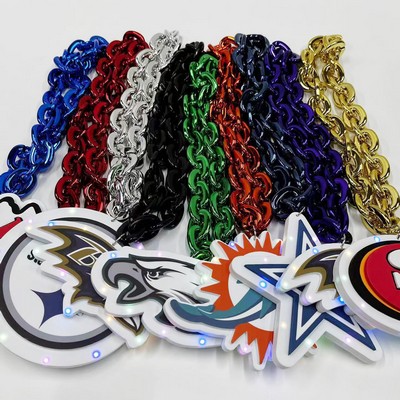 Sports Big Fan Necklace With Light