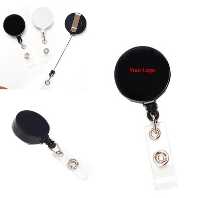 Round Retractable Badge Holder