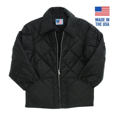 Quilted Jacket w/Self Collar & Knit Cuffs - Domestic