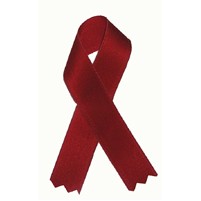 Blank AIDS/ MADD/ DARE Awareness Ribbon w/Tape (3 1/2")