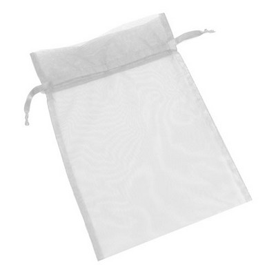 Organza Sheer Nylon Mesh Bag w/ Satin Ribbon (6"x10")