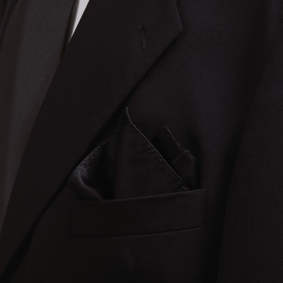 Black Polyester Pocket Square