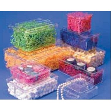 Premium Quality Rigid Rectangle Clear Plastic Box (5 1/4"x5"x1 1/8")