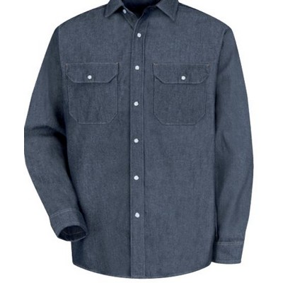 Red Kap® Men's Long Sleeve Deluxe Denim Shirt