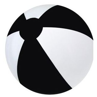 Black/ White 16" Inflatable Two Alternating Color Beach Ball