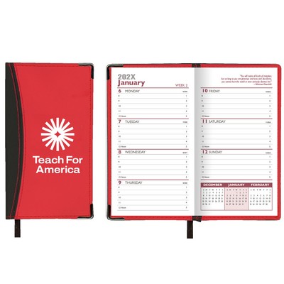 Weekly Ascot 2 Tone Vinyl Soft Cover Weekly Planner /1 Color w/o Map