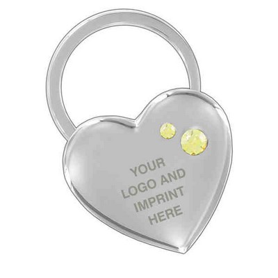 Sparkling Heart Keychain Embellished with quality Crystals (Overseas Production)