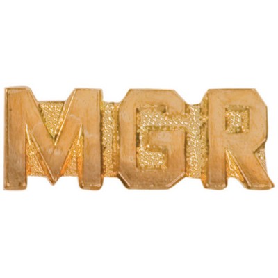 Chenille Insignia Pin - "MGR" - "Manager"