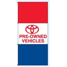 Single Faced Free Flying Drape Flags (Toyota® Pre-Owned Vehicles)