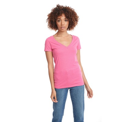 Women's CVC Deep V Tee Shirt