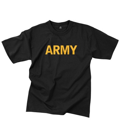 Black w/ Gold Army Military T-Shirt (S to XL)