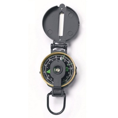 Metal Lensatic Compass w/Magnifying Glass