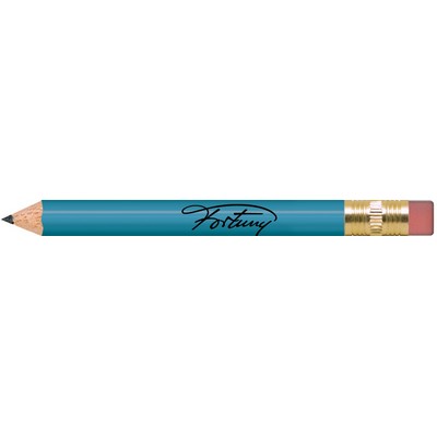 Sky Blue Round Golf Pencils with Erasers