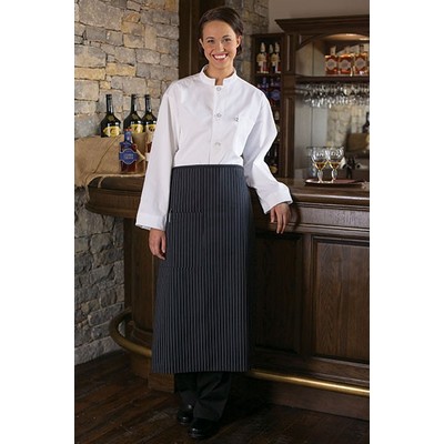 Full Bistro 1-Pocket Apron (Pinstripe/Chalk Stripe)